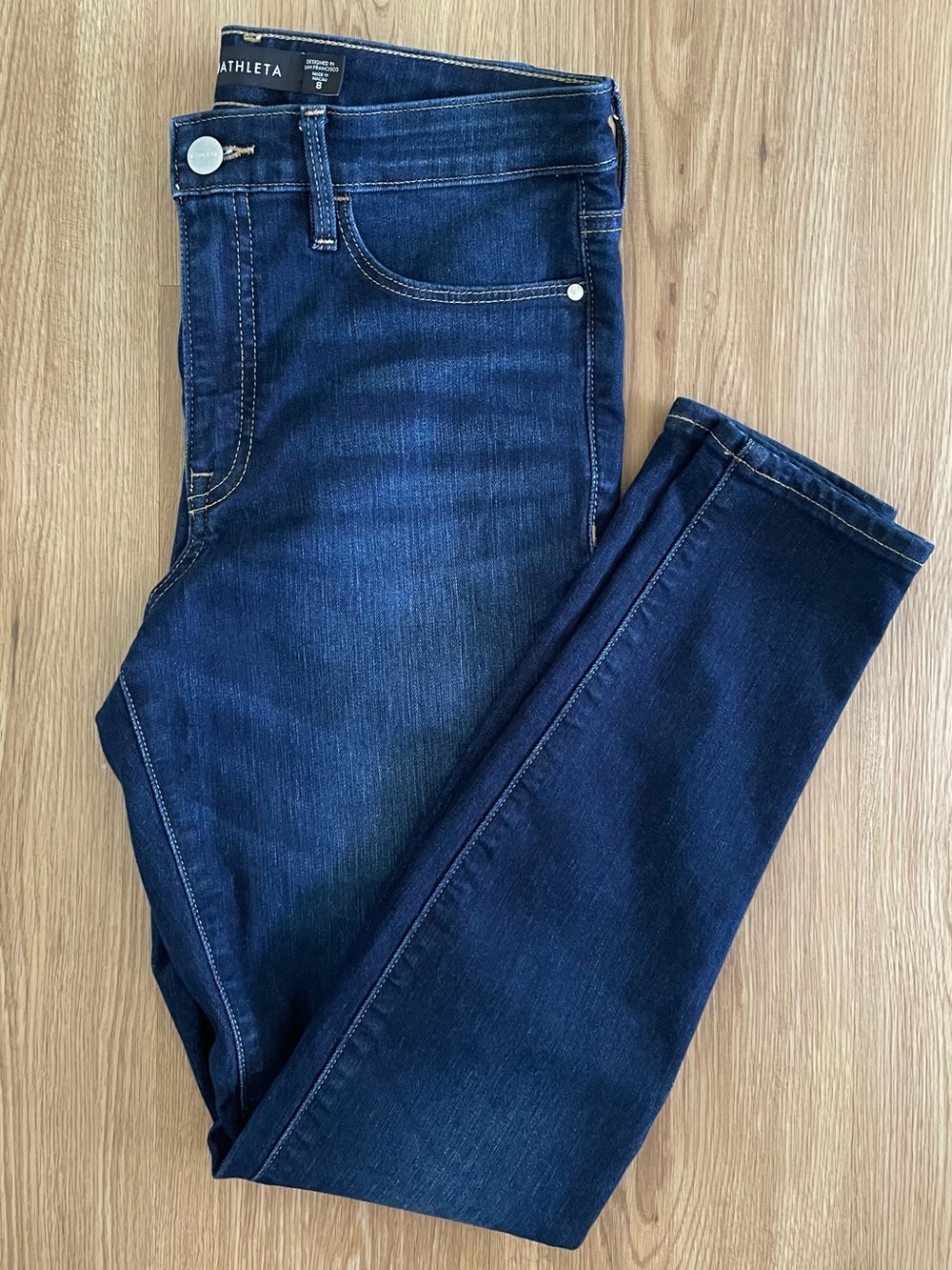 Athleta Navy Blue Stretch Skinny Jeans